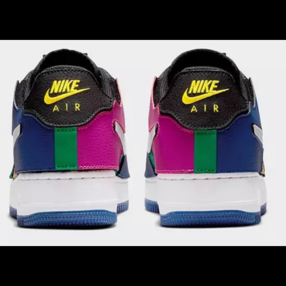 Nike AF 1 Men's 10.5 Shoes Black/Lethal Fuchsia/Orange Chalk/ Grey DB2576-001 - Picture 5 of 10